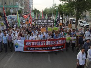 Diyarbakır "Özgür Kudüs" için yürüdü