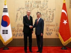 Erdoğan Güney Kore Cumhurbaşkanlığı Sarayında