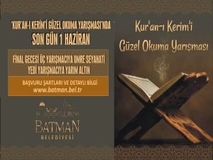 Batman’da ‘Kur’an-I Kerim’i Güzel Okuma Yarışması’nda Son Gün 1 Haziran