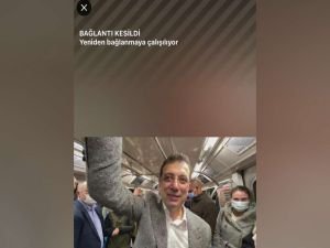 İmamoğlu'nun 'Metroda internet var' yayınında bağlantı koptu