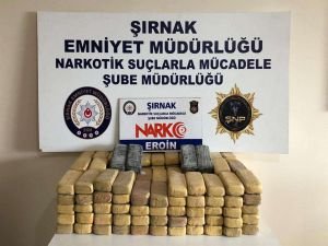 Şırnak'ta 52,6 kilogram uyuşturucu ele geçirildi