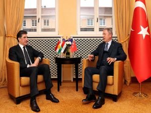 Bakan Akar, Irak Kürdistanı Başkanı Neçirvan Barzani ile görüştü