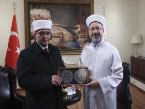 Filistin Vakıflar ve Din İşleri Bakanı Al-Bakri'den, Diyanet İşleri Başkanı Erbaş'a ziyaret