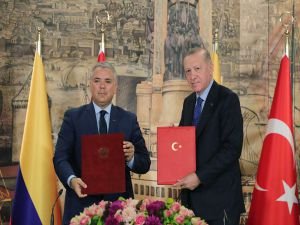 Cumhurbaşkanı Erdoğan Kolombiya Cumhurbaşkanı Duque ile görüştü