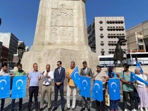 Doğu Türkistan işgalinin 73’üncü yıldönümü nedeniyle Ankara’da basın açıklaması