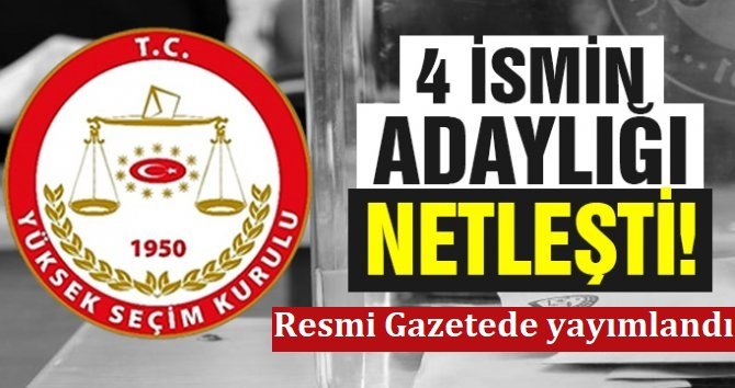 Cumhurbaşkanı kesin aday listesi Resmi Gazetede yayımlandı