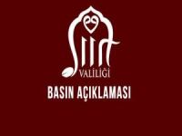 Siirt Valiliğinden öldürülen PKK'lılar ile ilgili açıklama