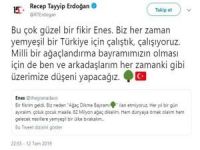 Erdoğan'dan "Ağaç Dikme Bayramı" önerisine destek