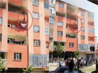 Yangında mahsur kalan çocukların kurtarılma anı yürekleri ağza getirdi