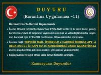Batman'ın Kozluk ilçesinde bir daire karantinaya alındı