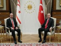 Cumhurbaşkanı Erdoğan, KKTC Cumhurbaşkanı Tatar’ı resmi törenle karşıladı