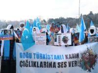 Binlerce Doğu Türkistanlı kadın Çin'i protesto etti