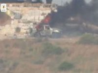 Kudüs Tugayları işgalcilere ait bir askeri aracı füzeyle vurdu