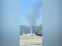 Dalaman'da yangın nedeniyle tedbir amaçlı uçuşlar durduruldu