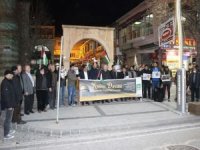Bayburt'ta siyonist işgalcilerin Mescid-i Aksa'ya yönelik saldırıları protesto edildi