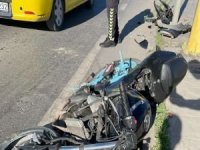 Ağrı'da kırmızı ışık ihlali yapan motosiklet kazaya neden oldu
