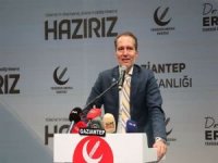 Erbakan, Gaziantep'te partisinin 2'nci Olağan İl Kongresi'ne katıldı