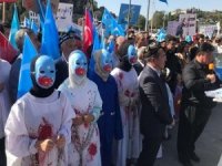 Doğu Türkistan işgalinin 73'üncü yıl dönümümde İstanbul'da Çin protestosu