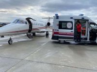 İleri derecede aort yetersizliği bulunan hasta ambulans uçakla Kocaeli 'ye gönderildi.