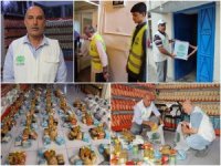 Umut Kervanı Diyarbakır'da 500 aileye kırmızı et ve gıda yardımı yaptı
