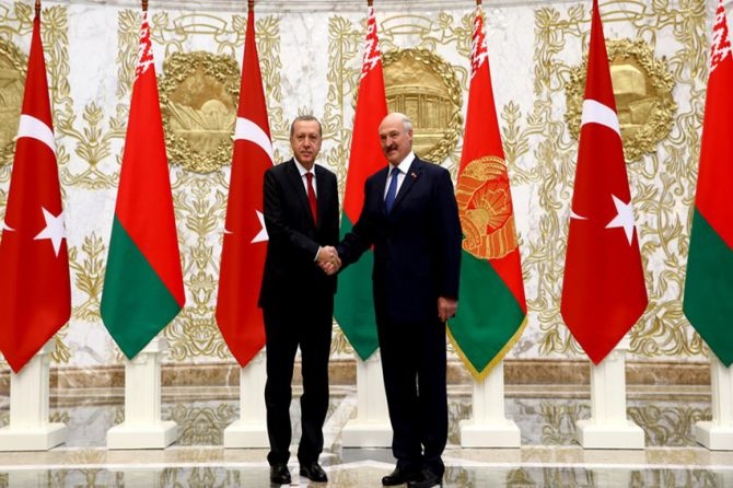 Cumhurbaşkanı Erdoğan Belarus’ta 13