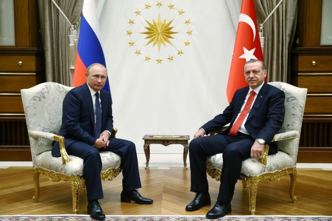 Cumhurbaşkanı Erdoğan ile Putin bir araya geldi 7