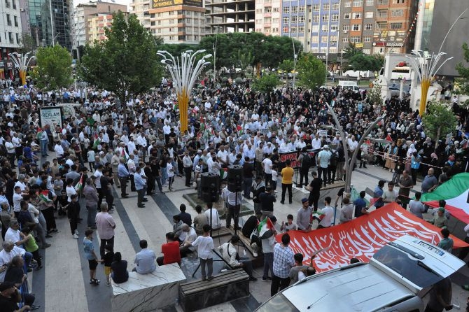 Batman'da binler Gazze için yürüdü 15