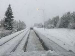 Tekirdağ'da kar yağışı etkili oldu