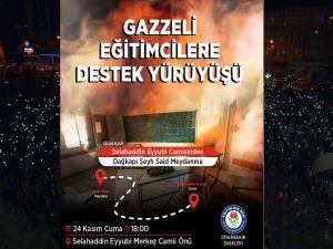 Eğitim Bir-Sen'den Gazzeli öğretmenler için fenerli yürüyüşe davet