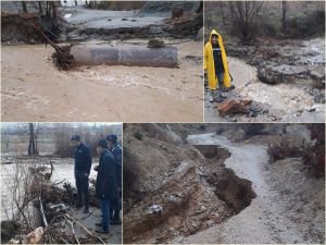 Malatya'da sağanak yağış sele dönüştü