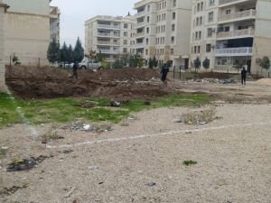 Nusaybin’de kazılan bina temelinde roket mermisi sanılan cisim çıktı