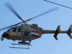 Irak'ta askeri helikopter düştü