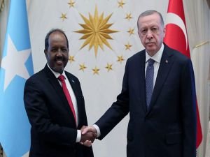 Cumhurbaşkanı Erdoğan, Somali Cumhurbaşkanı Mahmud ile görüştü