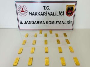 Hakkâri'de 22 kilogram külçe altın ele geçirildi