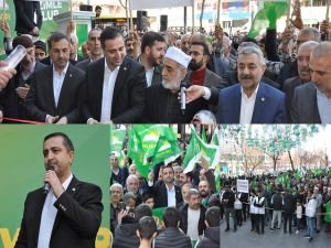 HÜDA PAR'ın Batman'daki seçim lokali miting havasında açıldı