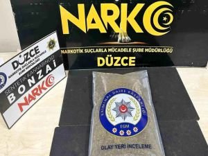 Düzce'de 1 kilo 95 gram sentetik uyuşturucu ele geçirildi