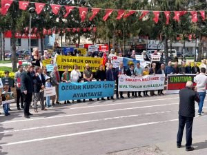 Sakarya'da Gazze nöbeti 33 haftadır devam ediyor