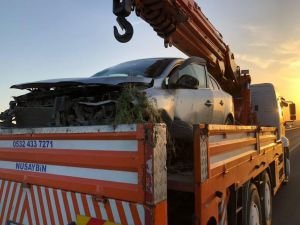 Mardin’de kontrolden çıkan otomobil araziye uçtu: 1 yaralı