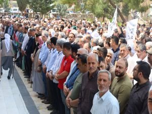 Kudüs şehidi Saklanan için memleketinde gıyabi cenaze namazı kılındı