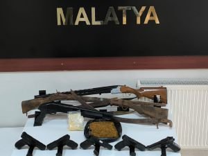 Malatya’da çok sayıda silah ele geçirildi