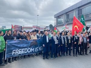 Yıldız Teknik Üniversitesi öğrencilerinden Gazze'ye destek eylemi