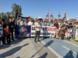 HÜDAPAR Mersin İl Başkanlığı Gazze’ye destek yürüyüşü düzenledi