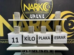 Adana'da 11 kilogram esrar ele geçirildi: 2 tutuklama