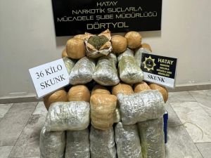 Akaryakıt tankerinde 36 kilogram skunk ele geçirildi