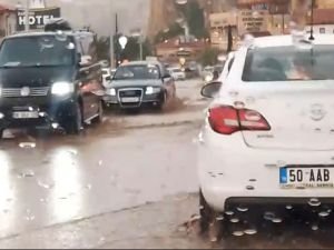 Nevşehir Göreme'de yollar göle döndü