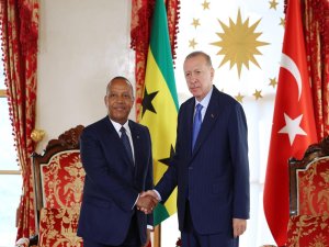 Cumhurbaşkanı Erdoğan, Sao Tome ve Principe Başbakanı Trovoada'yı kabul etti