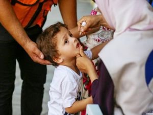 Gazze'de çocuk felci aşısının ikinci turu başladı