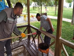 Emekli TOKİ’deki parklar onarıldı