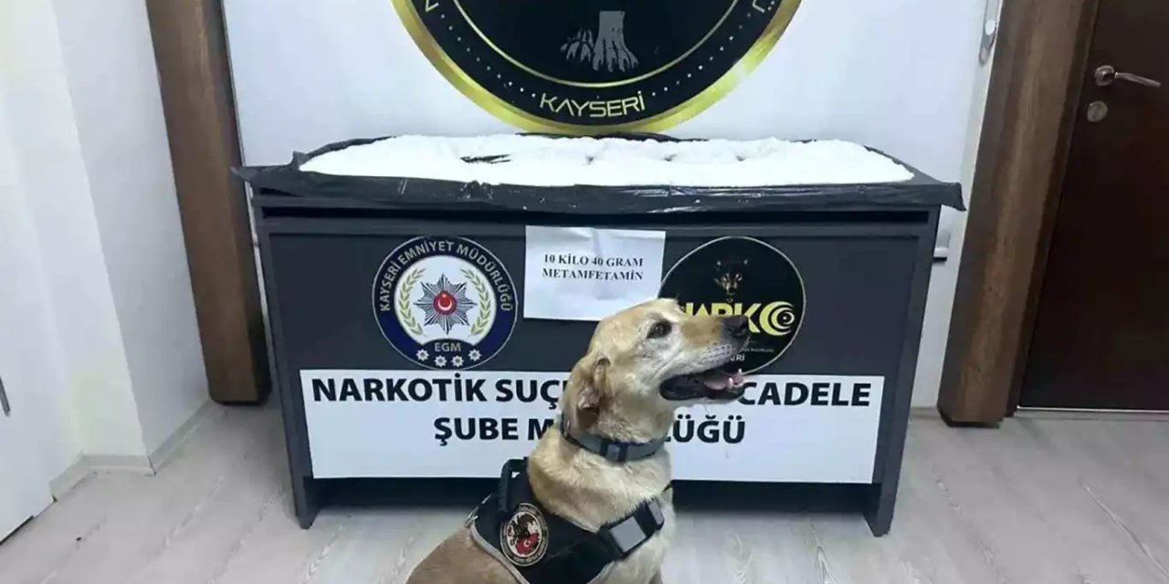 Kayseri'de uyuşturucu operasyonunda 10 kilogram metamfetamin ele geçirildi