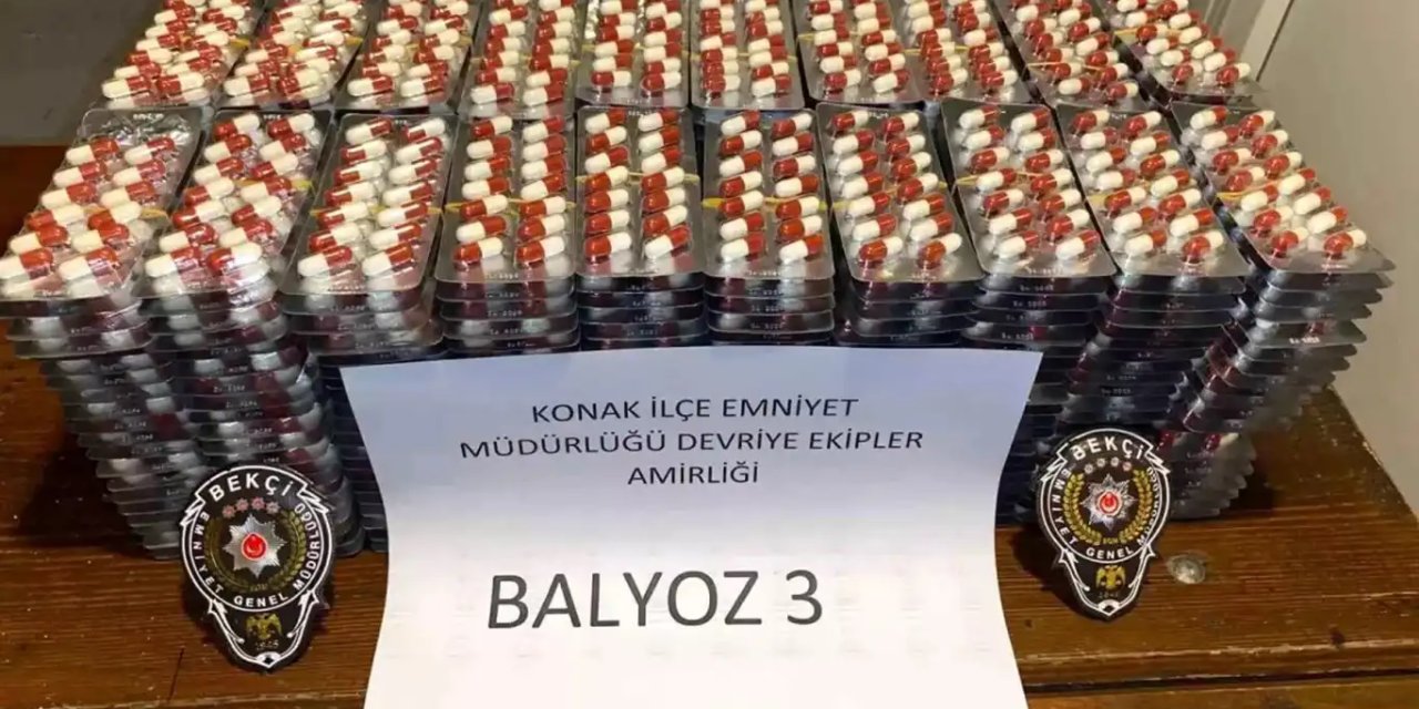 İzmir'de yüklü miktarda uyuşturucu hap ele geçirildi